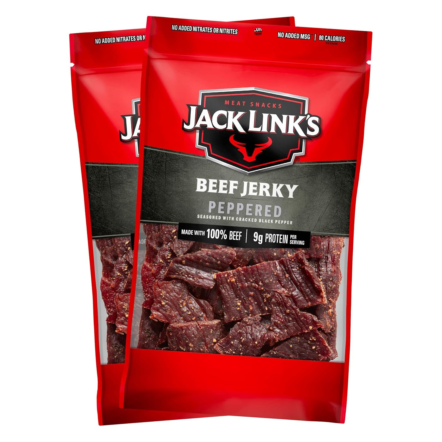 Beef Jerky – Peppered – Made with 100% Real Beef – Ready to Eat Real Meat Protei