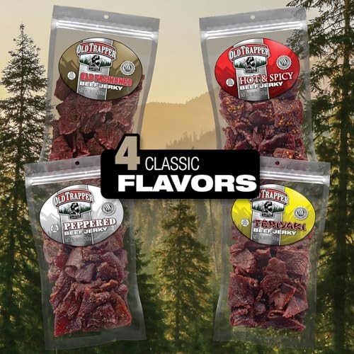 Old Trapper Beef Jerky, Old-Fashioned 10-Ounce Bag, Tender Meat Snacks for Lunch