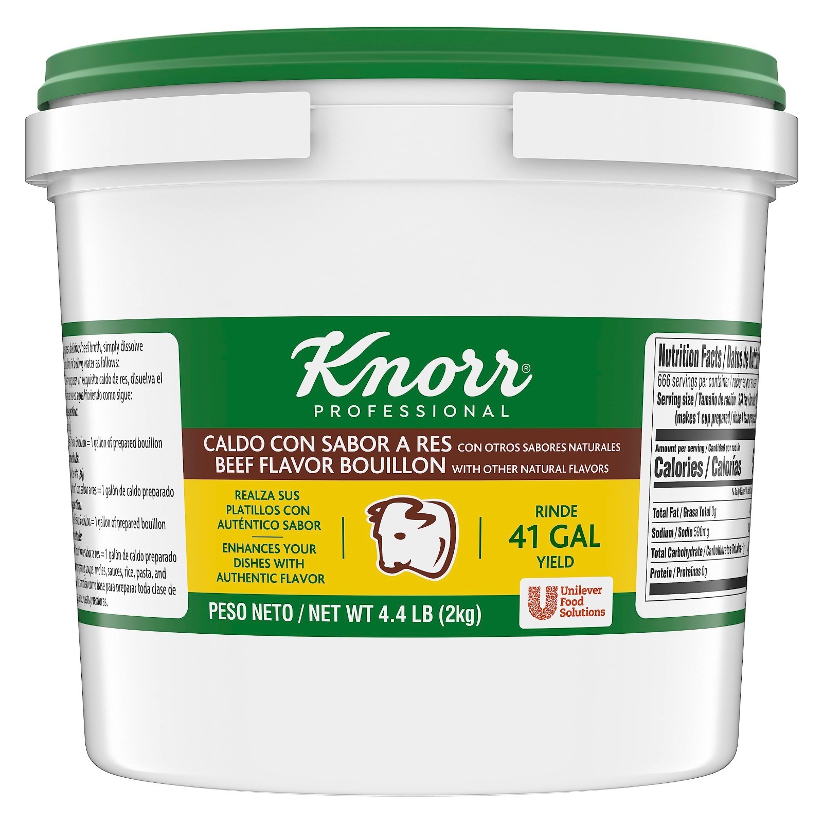 Beef Bouillon Granules, Flavor Enhancer, Marinade Base, 4.4 lbs, 0g Trans Fat