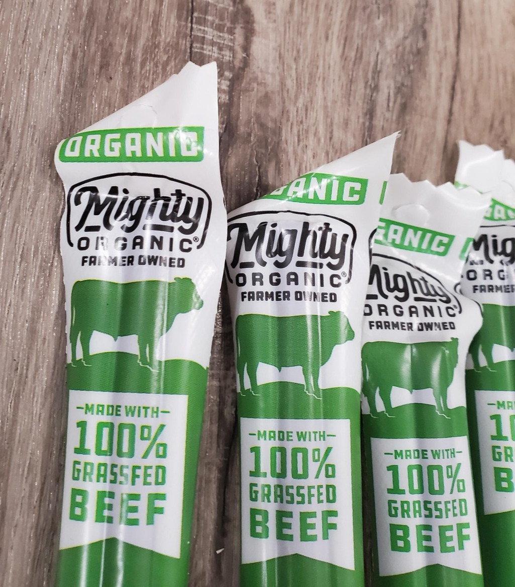Mighty Organic Jalapeno Beef Sticks 6 Pack Grassfed Gluten Free USDA Organic