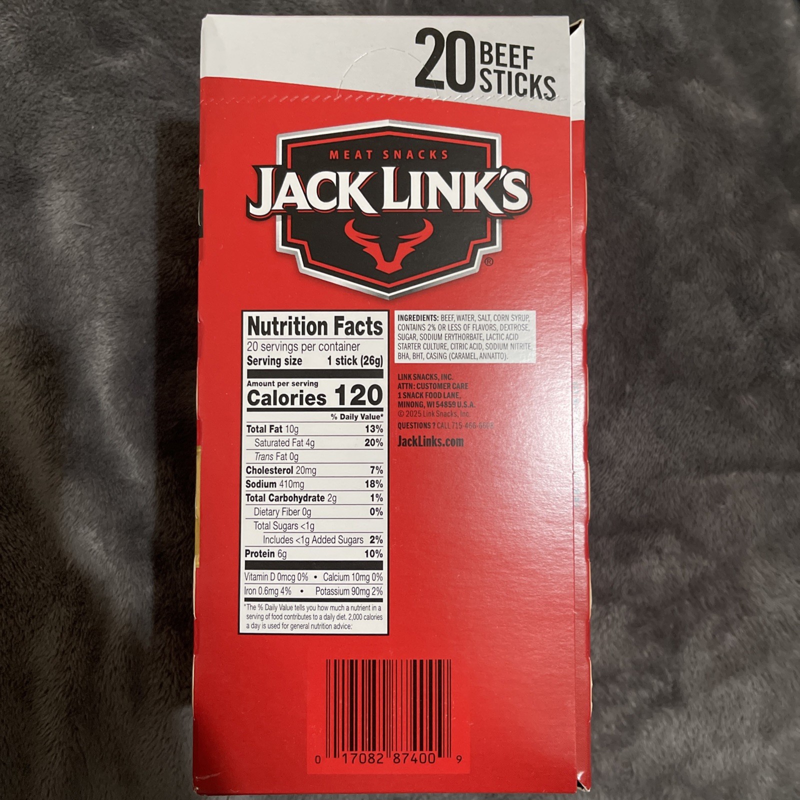 Original Beef Jerky Sticks – Made with 100% Real Beef – Ready to Eat Real Meat P