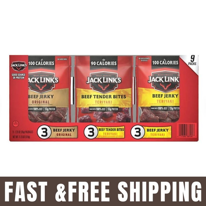 Jack Link’s Variety Pack Beef Jerky, 1.25 oz., 9 pk. FRESH