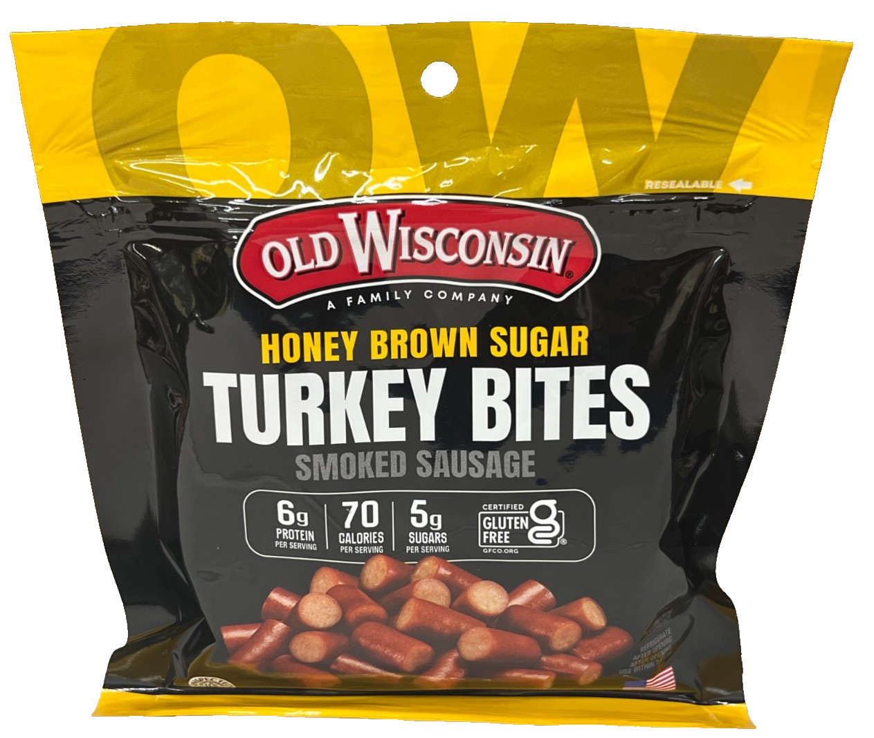 Old Wisconsin Honey Brown Sugar Turkey Bites Smoked Sausage 4 oz