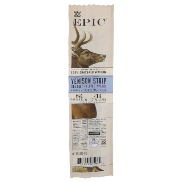 EPIC Provisions Sea Salt Pepper Venison Steak Strip