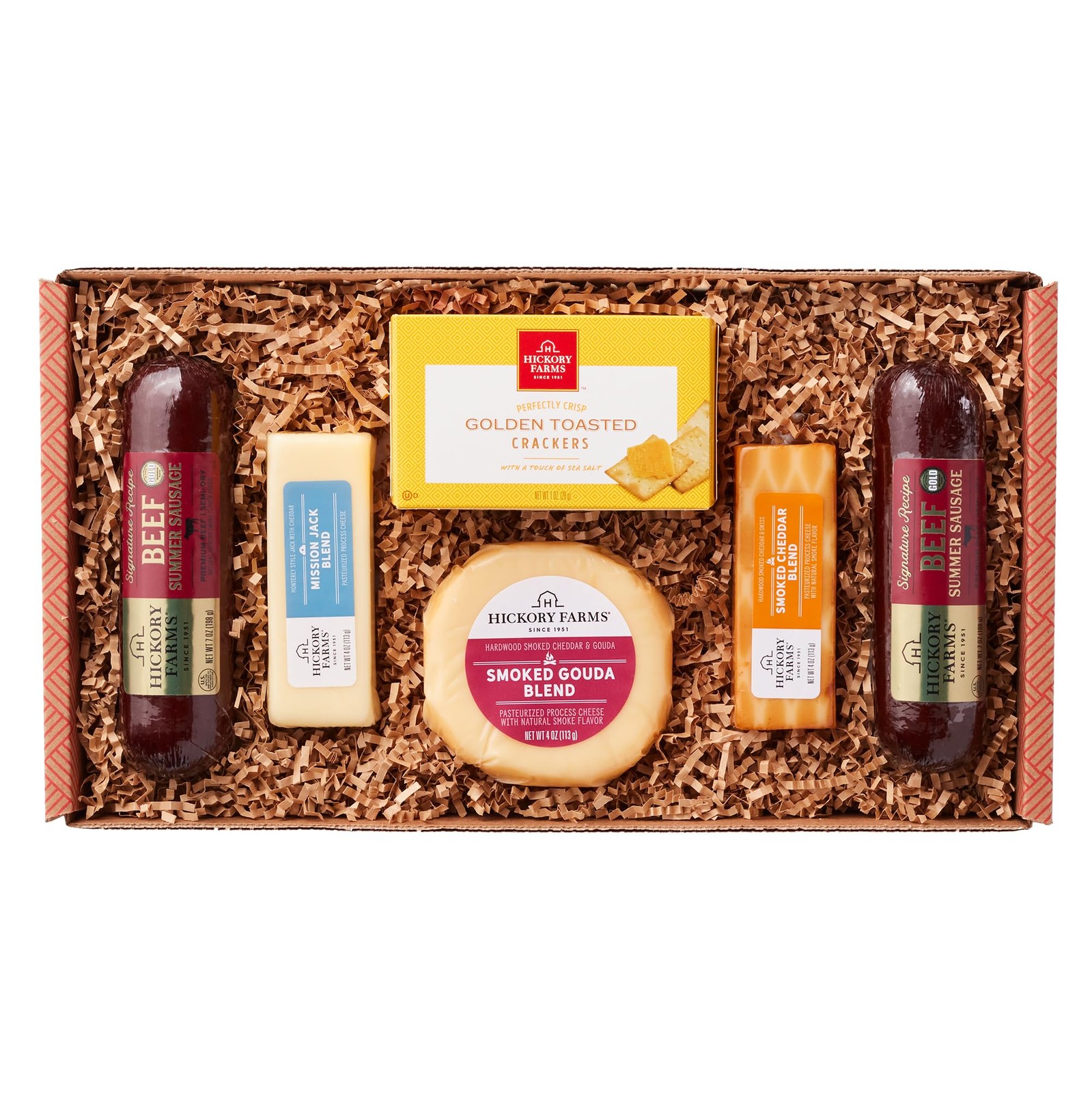 Hickory Farms Signature Beef Meat and Cheese Gift Basket Medium – Box Set | C…