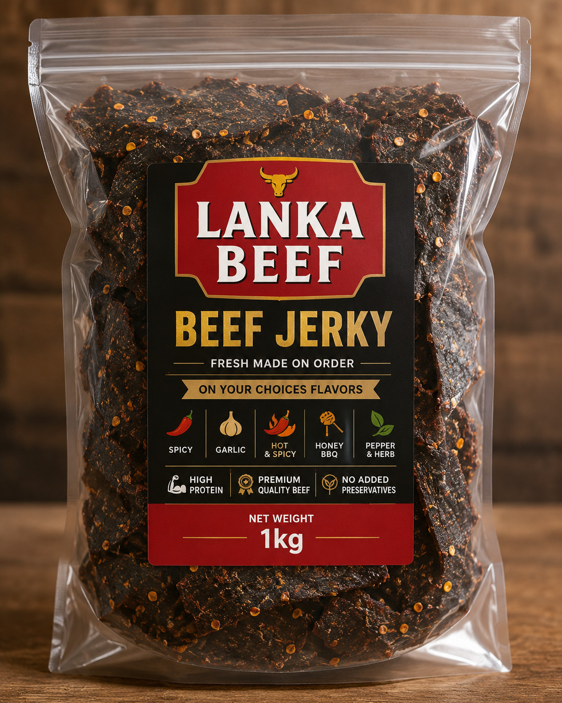 Sri Lankan Beef Jerky – Original Classic Flavor – High Protein Snack