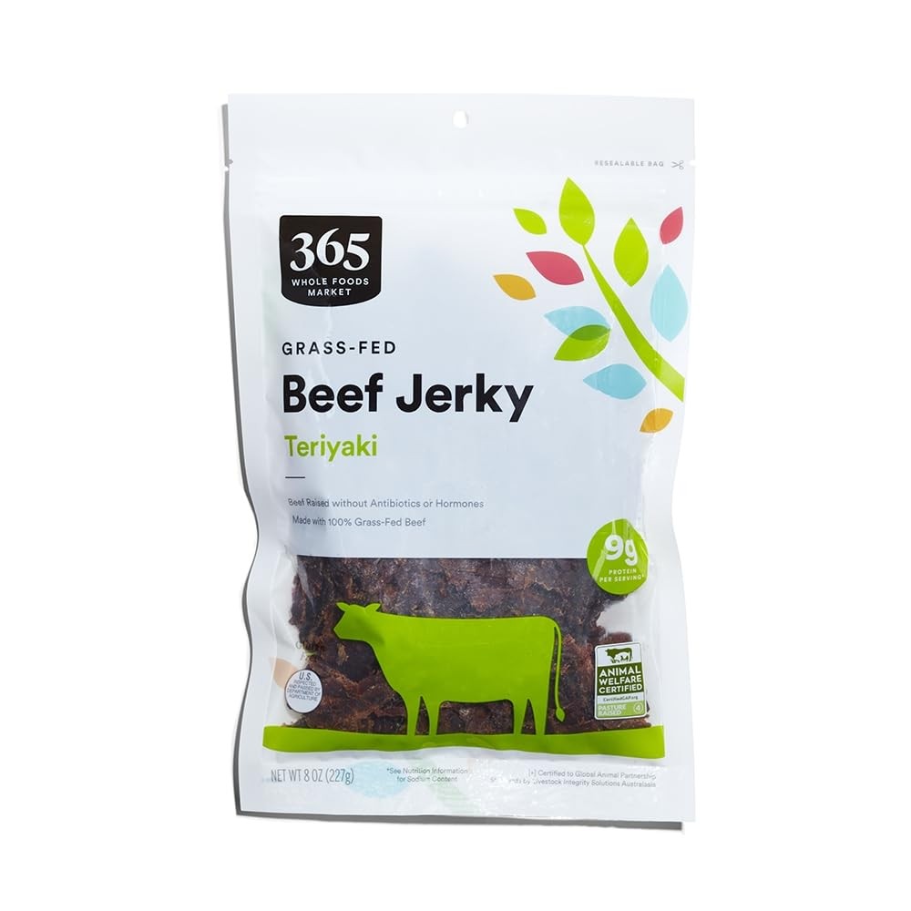 365 by Whole Foods Market, Grass-Fed Beef Jerky, 8 Ounce (Pack of 1)