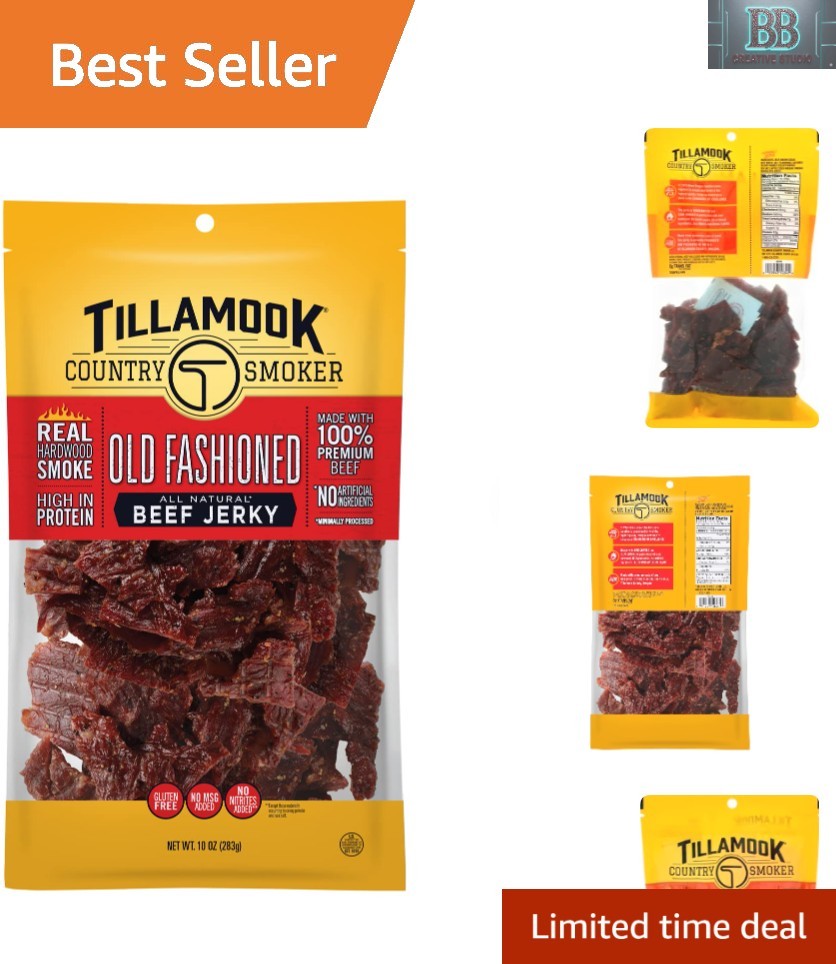 Hardwood Smoked Beef Jerky – 10 Oz Pack, High Protein & Keto Friendly