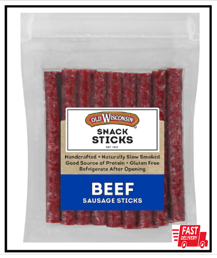 Old Wisconsin Beef Sausage Snack Sticks, Naturally Smoked, Ready to Eat, 14oz