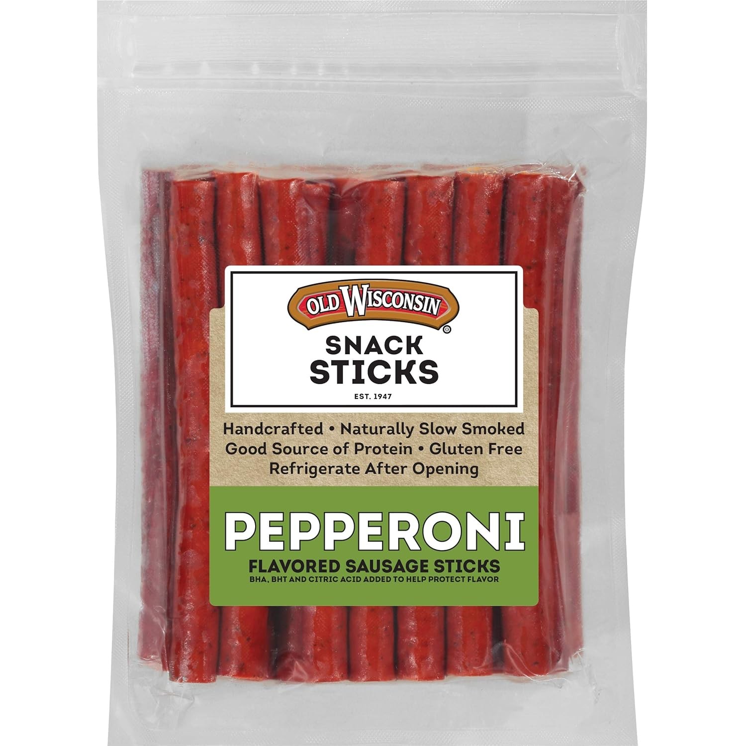 Old Wisconsin Pepperoni Sausage Snack Sticks, Naturally 28 Ounce (Pack of 1)