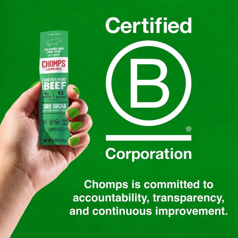 Grass-Fed Jalapeno Beef Jerky Sticks Protein Snacks Keto Gluten-Free 24 Count US