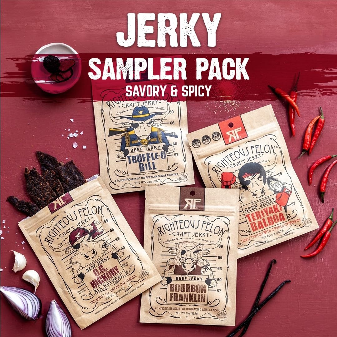 All-Natural Gluten-Free Beef Jerky Sample Pack – Father’s Day Special, 8oz