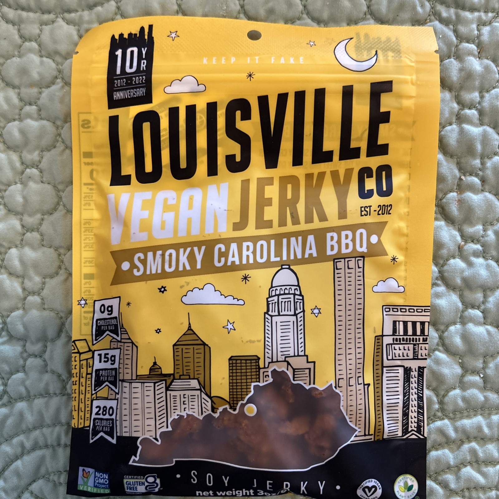 Louisville Vegan Jerky 3oz. – Smoky Carolina BBQ meatless, vegetarian