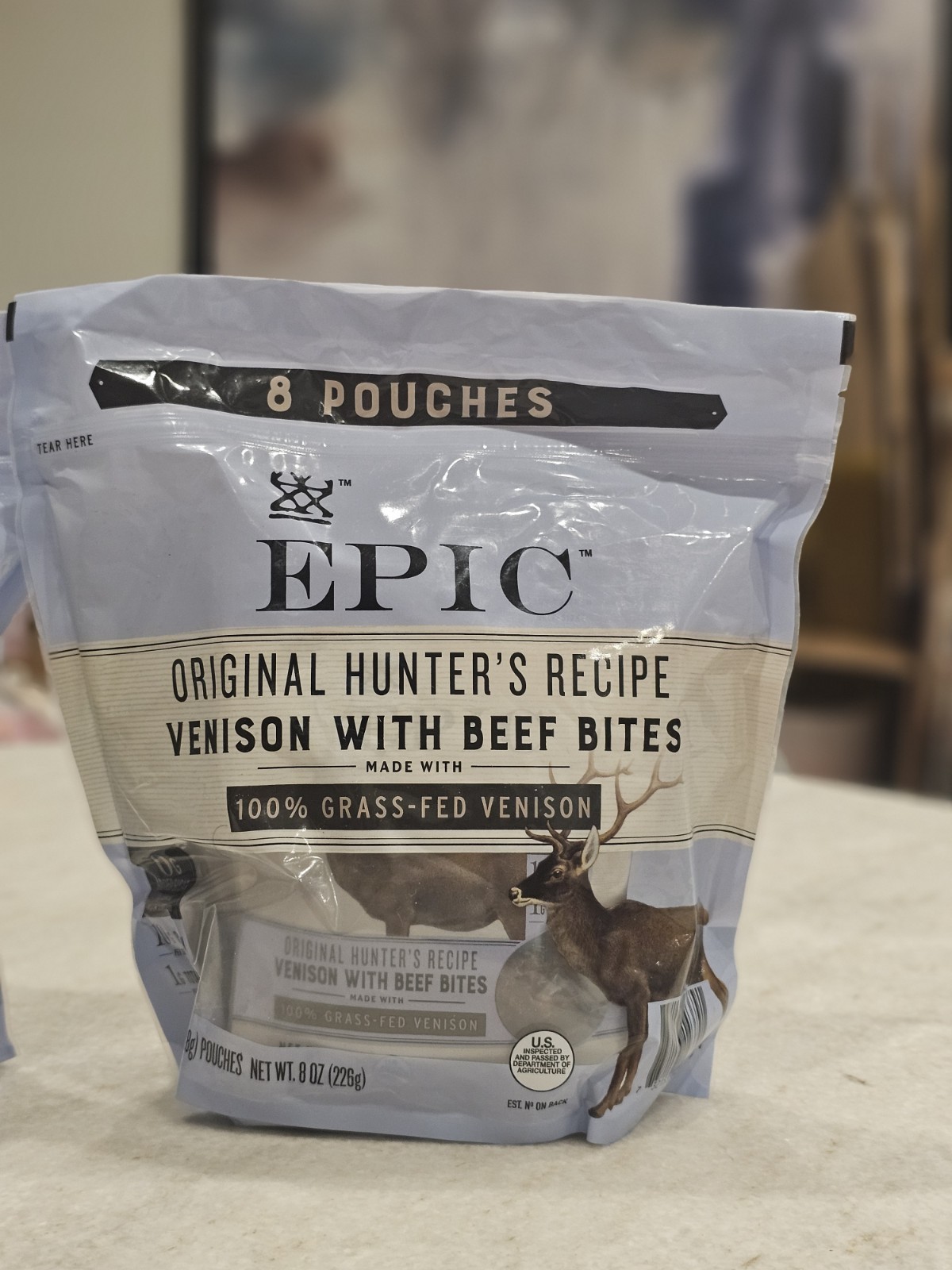 EPIC Venison Beef Bites Pack of 2 8oz High Protein Keto Meat Snack Grass Fed