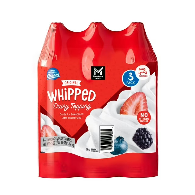 Member’s Mark Original Dairy Whipped Topping 15 oz., 3 pk.