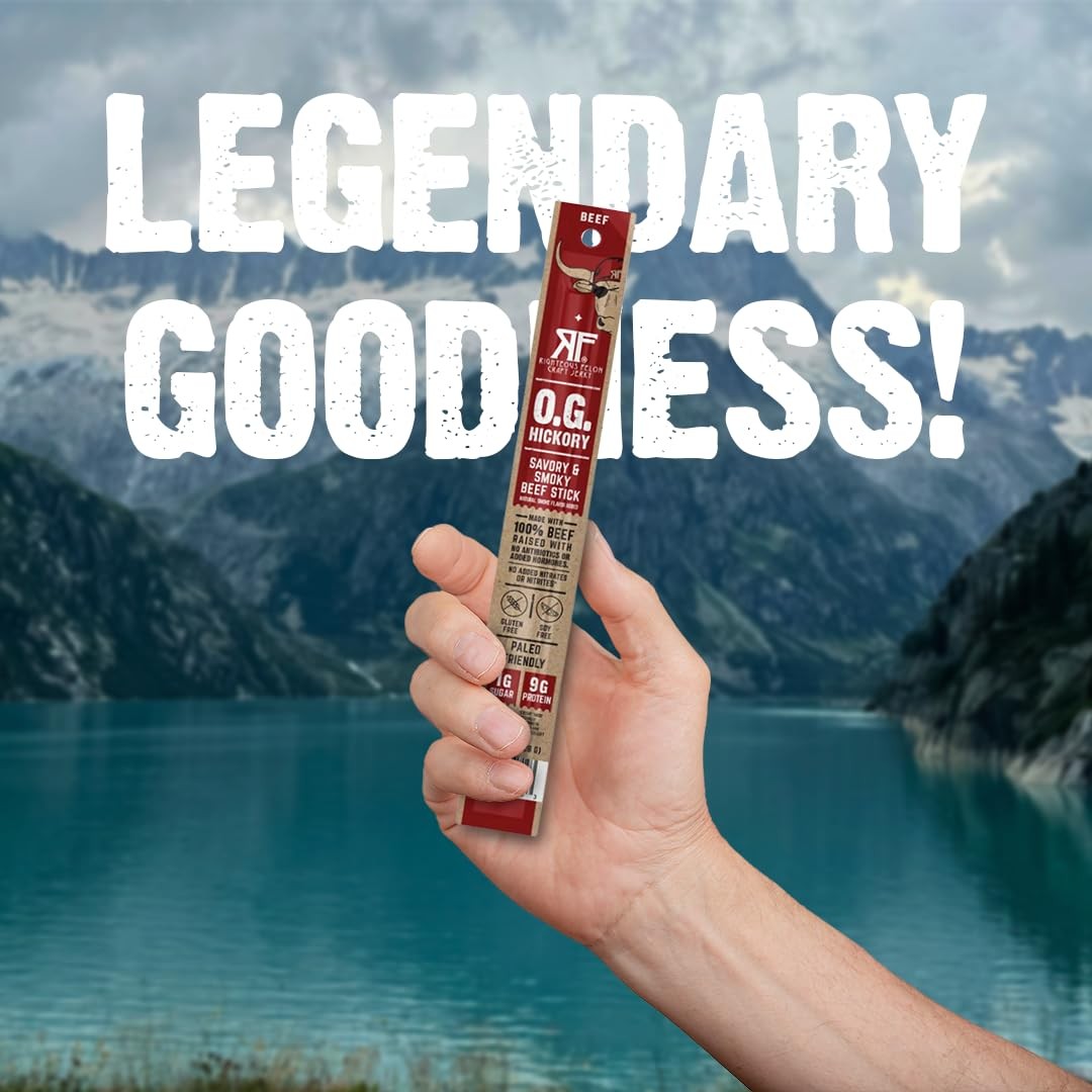 Righteous Felon Meat Sticks | 100% Beef Sticks | Gluten Free & Keto Meat Stic…