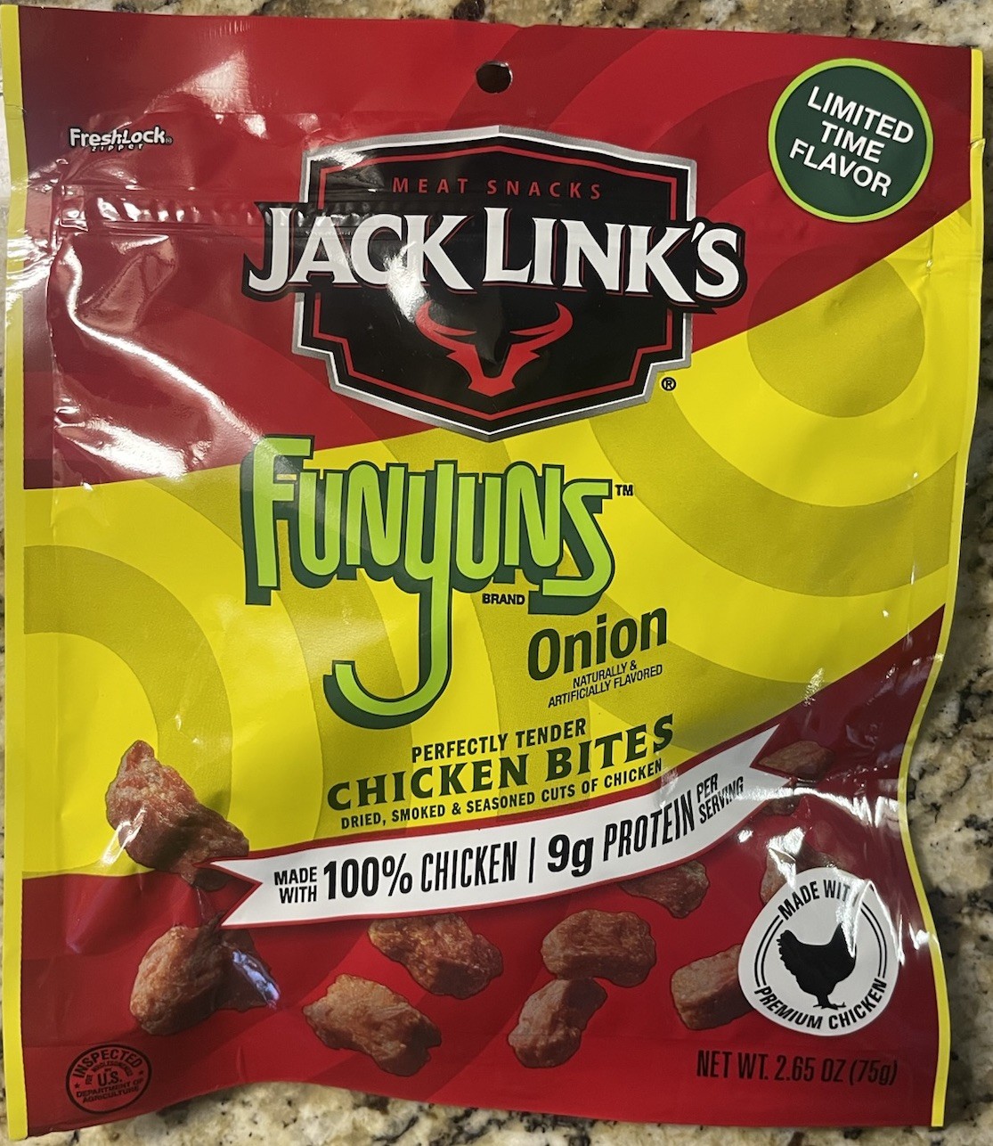 LIMITED EDITION Jack Links Funyuns Chicken Bites Jerky 2.65oz Lot of 2 Bags