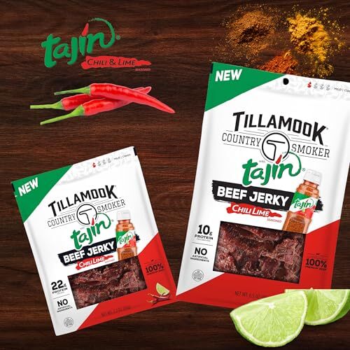Tillamook Country Smoker Tajín Flavored Chili Lime Beef JerkyHigh Protein Rea…