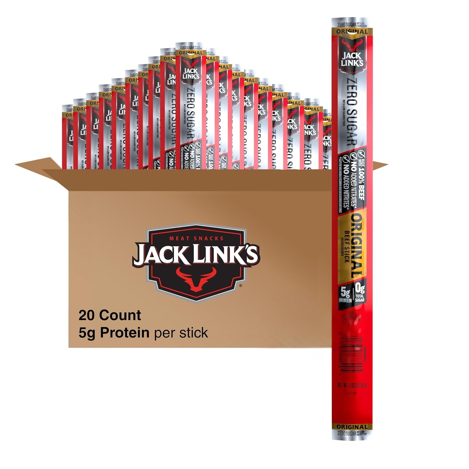 Original Zero Sugar Beef Jerky Sticks 0.92 oz Meat Snack Sticks Bulk Beef