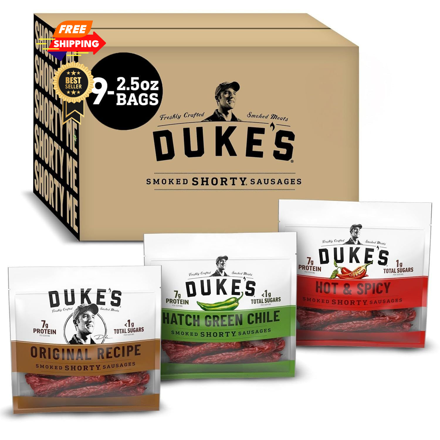 Duke’s Original, Hot and Spicy, Hatch Green Chile 2.5 Ounce (Pack of 9)