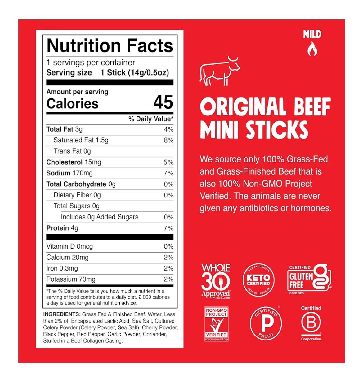 (60 Sticks) Chomps Original Beef Jerky Chomplings Meat Sticks ($50+ Value!)
