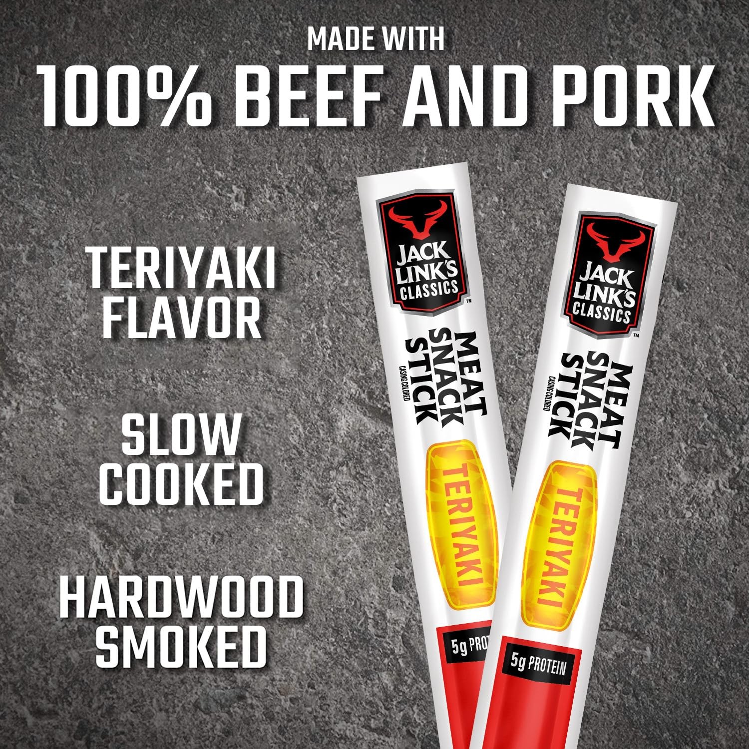 Classics Meat Sticks, Teriyaki – Protein Snack, Meat Snack Sticks with 5g of …