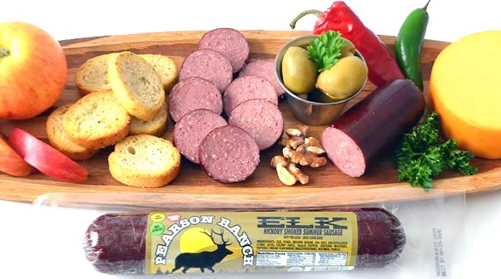 PEARSON RANCH SINCE 1959 Game Meat Summer Sausage Variety Pack of 3 Elk MSG-Free