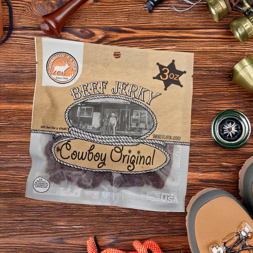 Pearson Ranch Cowboy Style Chewy Cut Original Beef Jerky One (1) – 3 oz Bag