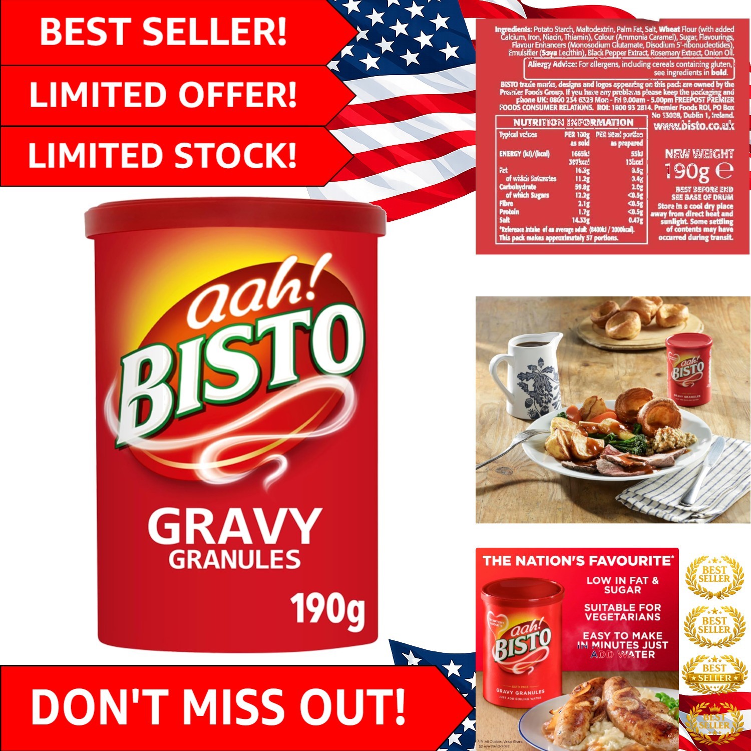 Everyday Cooking Beef Gravy Granules 190 g – Smooth Additive for Quick Dishes