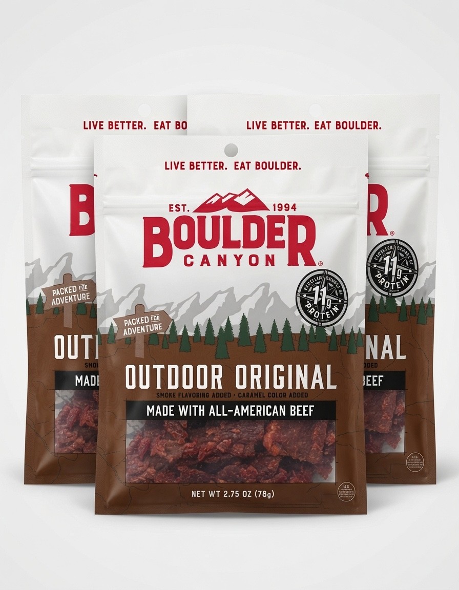 BOULDER CANYON BEEF JERKY 3-PACK – MIXED FLAVORS OR 3 OF ONE – ALL AMERICAN BEEF