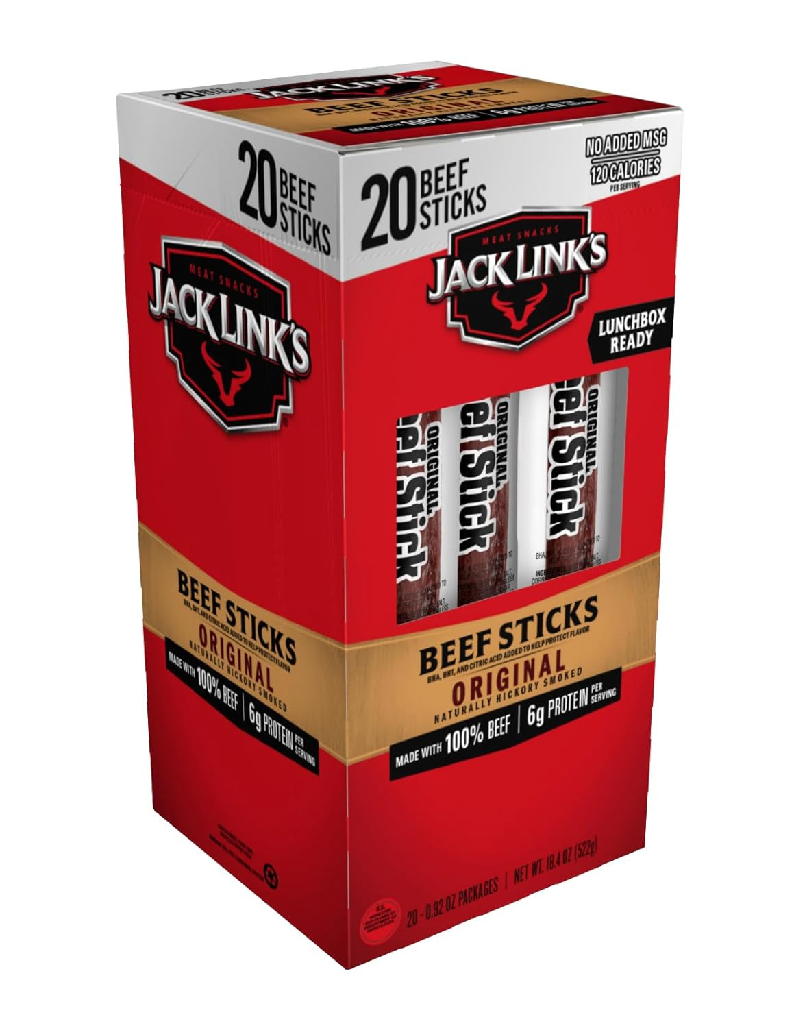 Original Beef Jerky Sticks – Made with 100% Real Beef – Ready to Eat Real Meat P