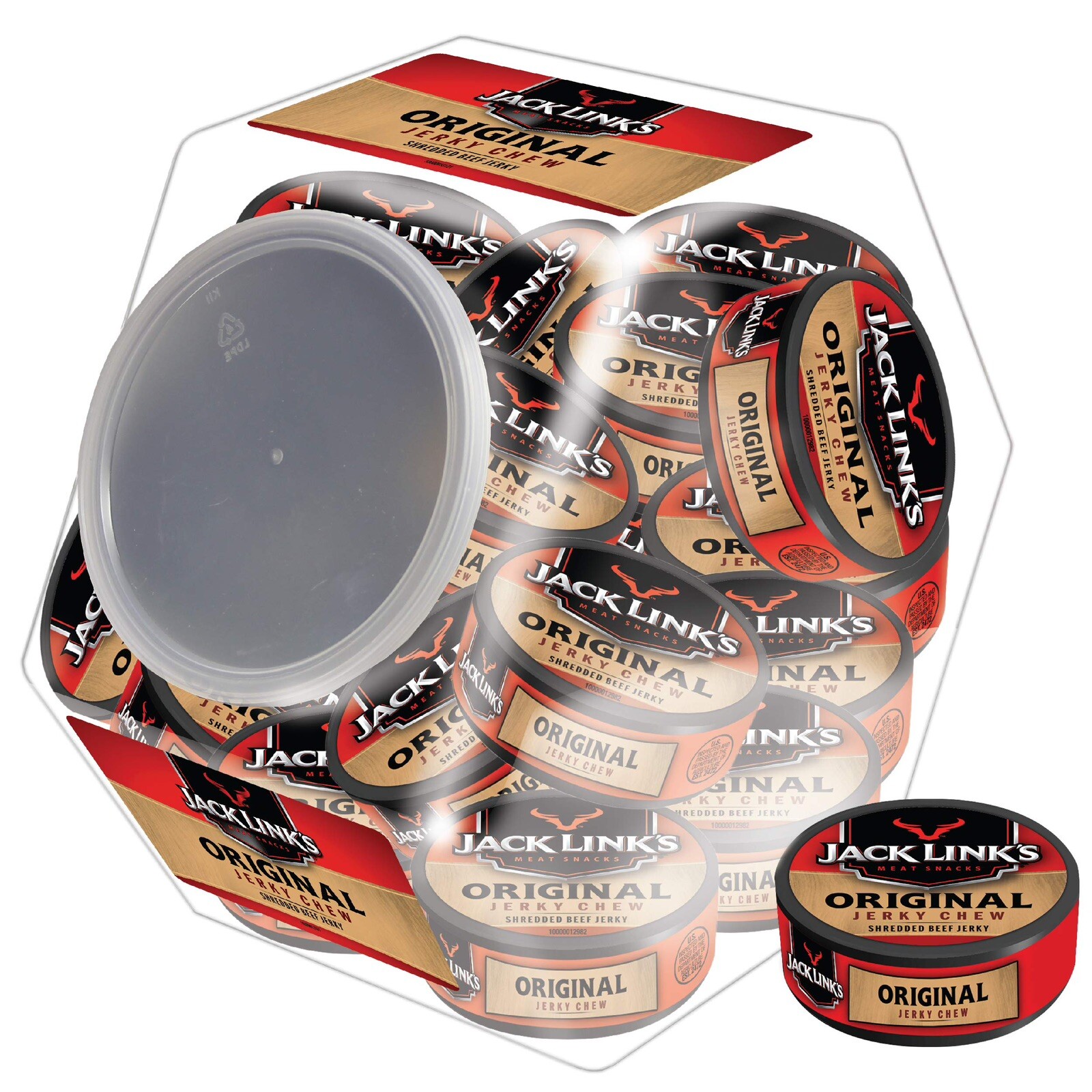 Jack Link’s Beef 🥩 Jerky Chew – 0.32 Oz Per Tin (Pack of 36)