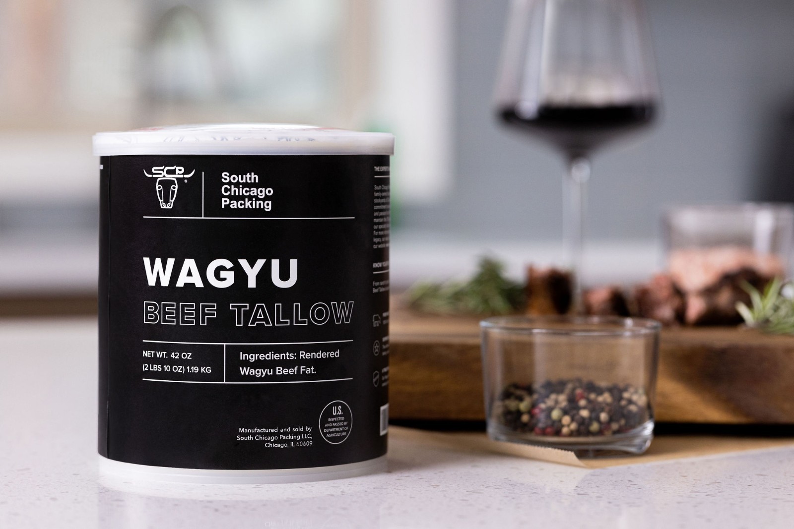 100% Pure Wagyu Beef Tallow – 42oz Cooking Fat for Paleo & Keto, Searing & Fryin