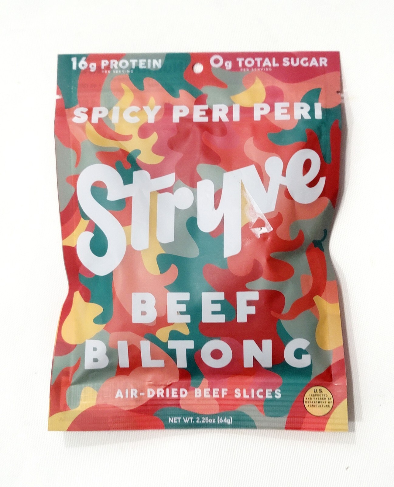 Stryve BILTONG Spicy Peri Peri 100% All Natural Beef W/ 16g Protein Steak Jerkey