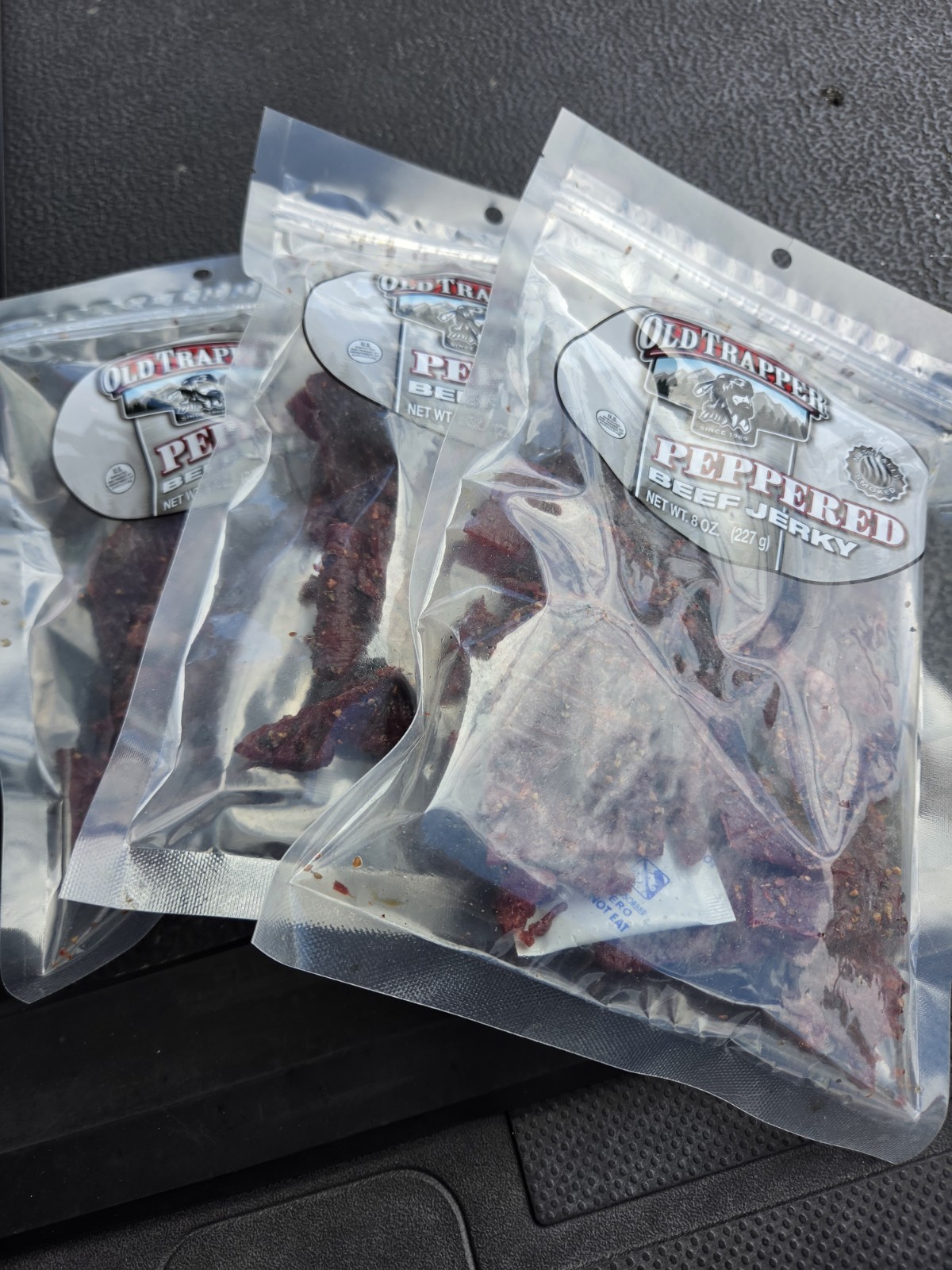 Old Trapper Peppered Beef Jerky – (3 8oz Bags)