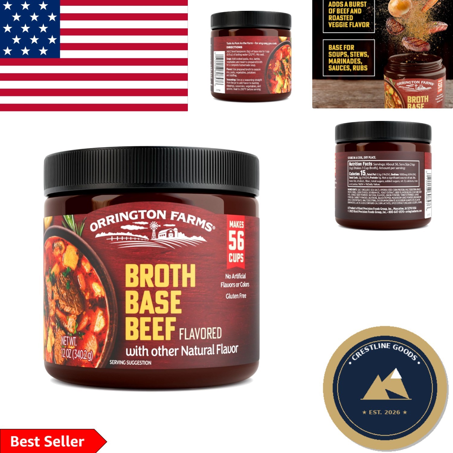 12 oz Easy Dissolving Beef Bouillon – Perfect for Soups, Sauces & Marinades