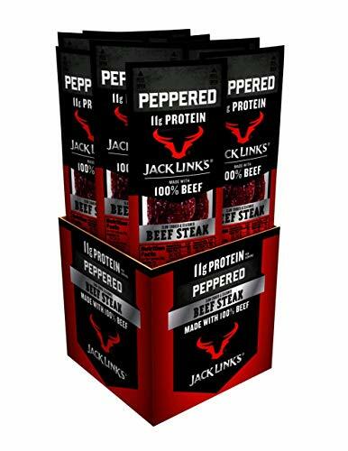 Jack Link’s Premium Cuts Beef Steak, Peppered, 1-Ounce (Pack of 12)