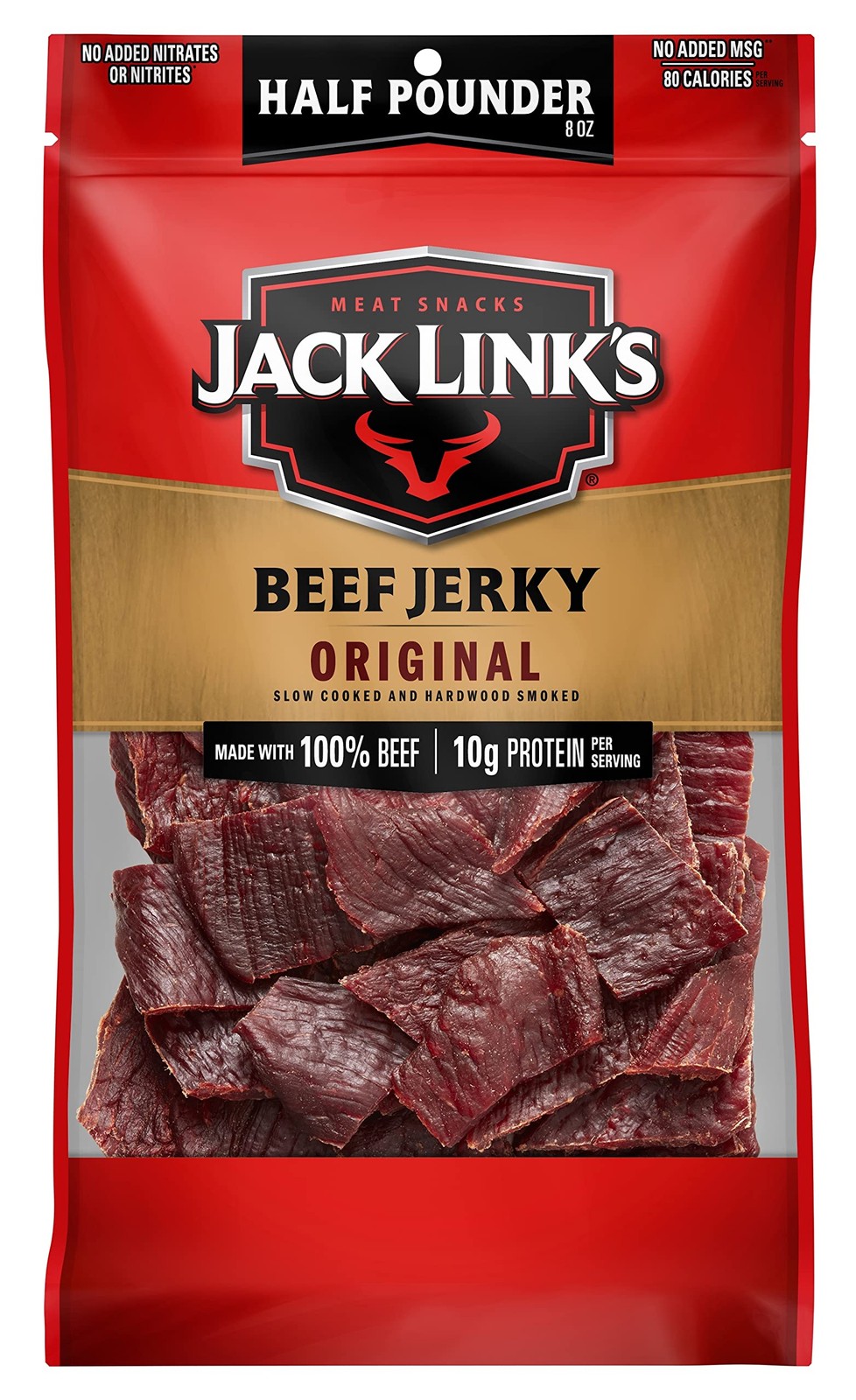 Jack Link’s Beef Jerky Half Pounder – 8 Ounce (Pack of 1), Sweet & Hot