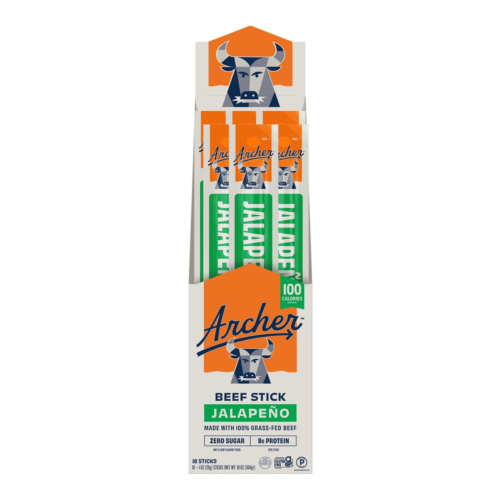 Archer Jerky Beef Jerky Sticks Jalapeno – Grass Fed Beef Sticks Individually …