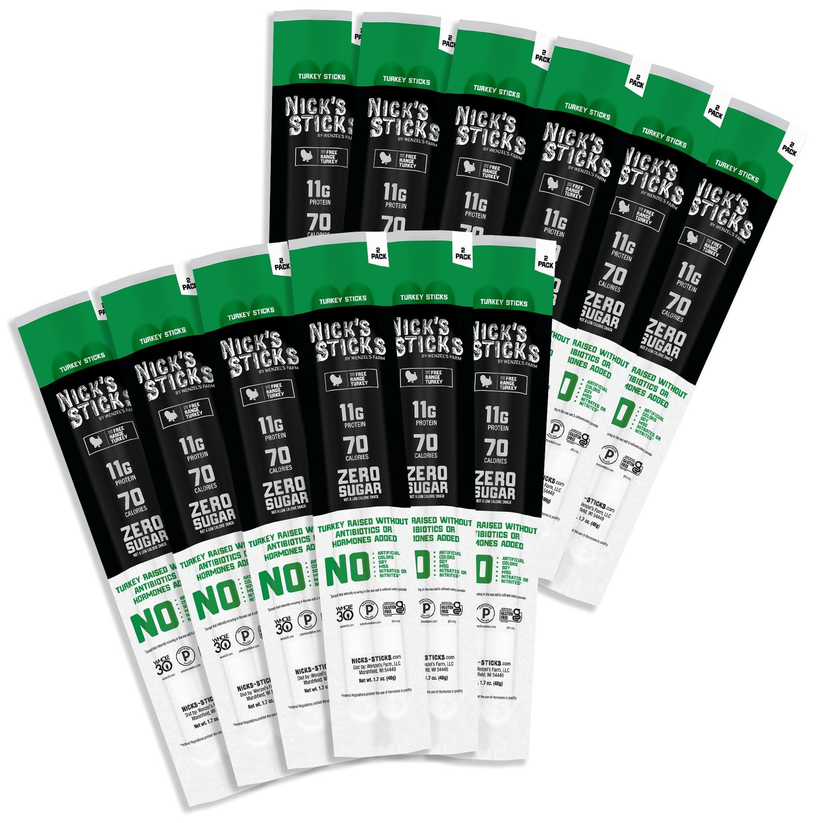 Clean & Balanced Free Range Turkey Snack Sticks | Made in the USA | Gluten Fr…