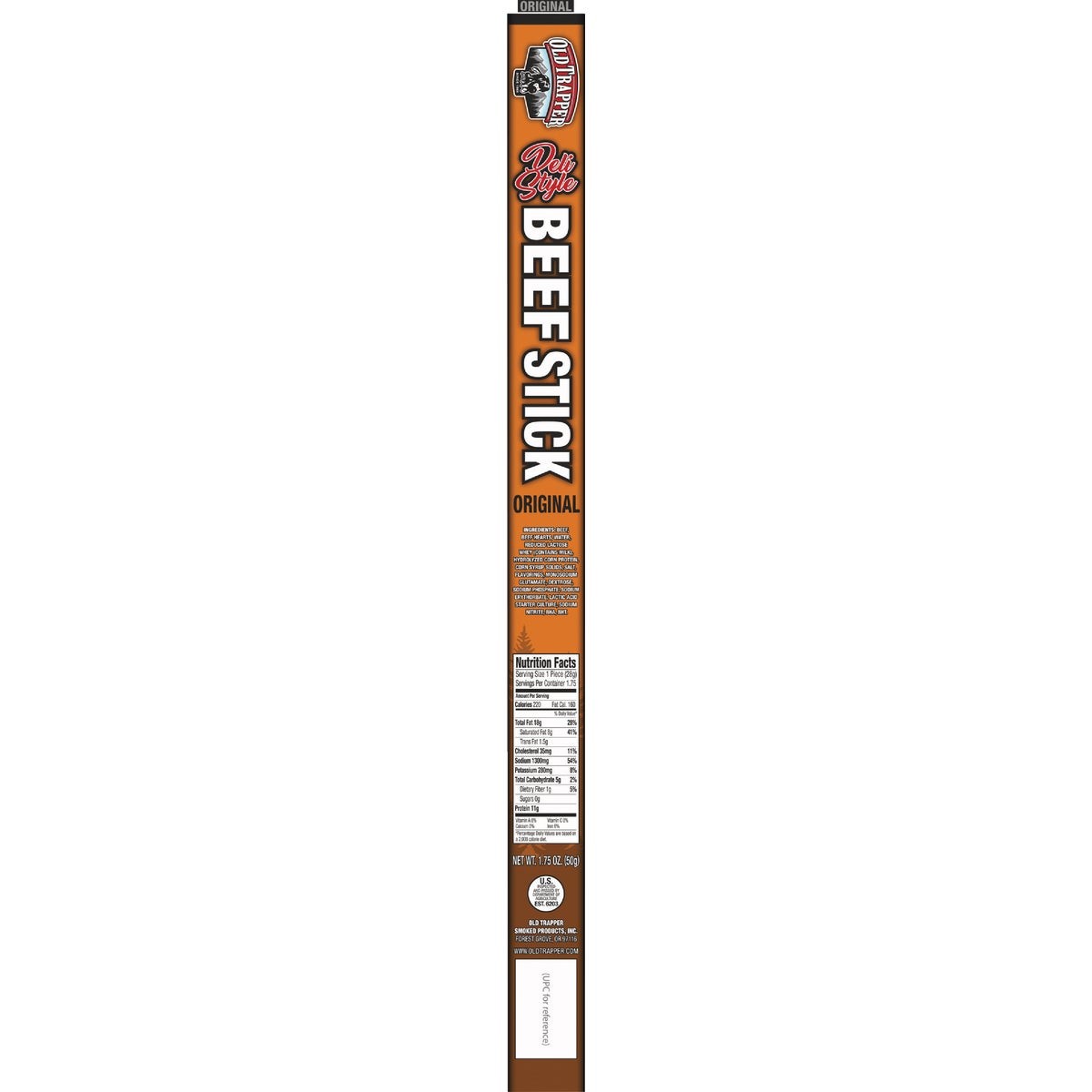 Old Trapper Original Individual Deli Stick Jerky 30140T Pack of 26 Old Trapper