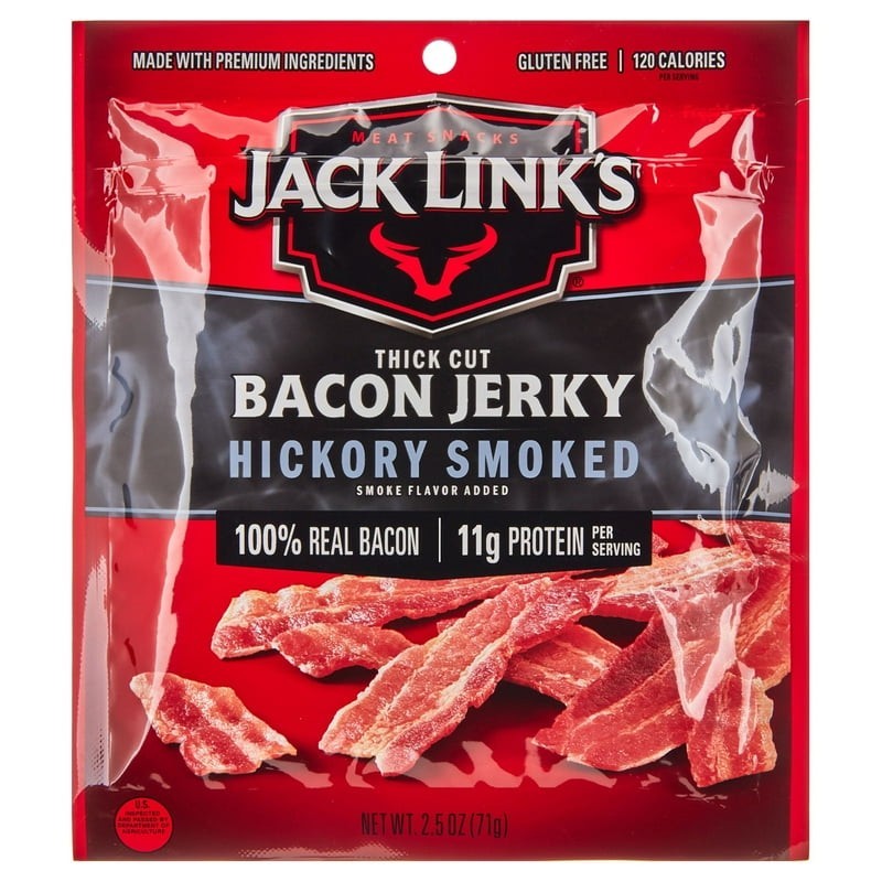 Jack Link’S Bacon Jerky, Hickory Smoked, 2.5 Oz. Bag-Flavorful Ready to Eat Meat
