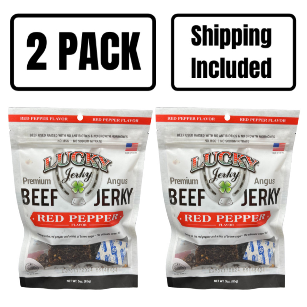 Red Pepper Beef Jerky | Pack of 2 | 3 oz | Shipping Included | Nebraska Star Bee