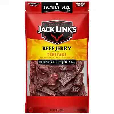 Jack Link’s Beef Jerky, Teriyaki, 10 oz Bag – Sweet & Savory High-Protein Snack