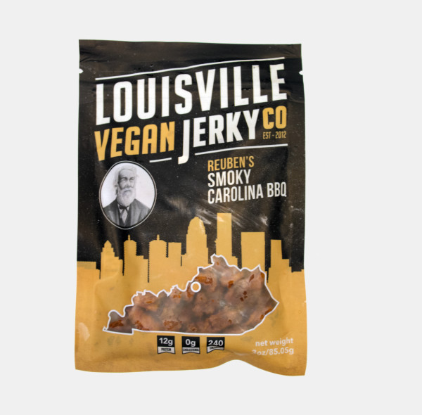 Keto: Louisville Vegan Jerky Co Reuben’s Smokey Carolina BBQ 3 oz 2 ct (8 carbs)