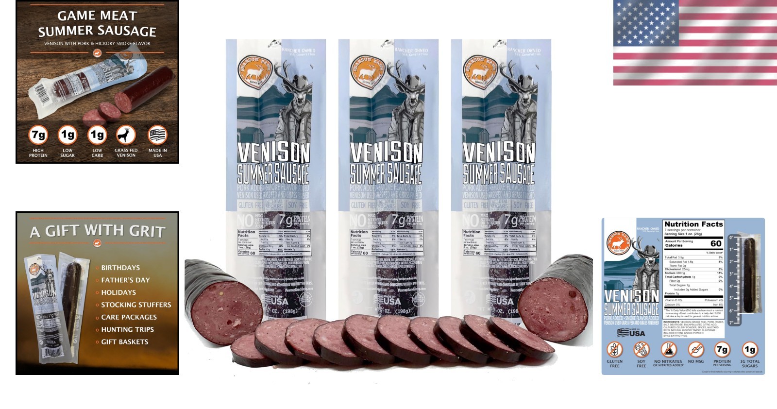 Venison Hickory Smoked Summer Sausage Pack