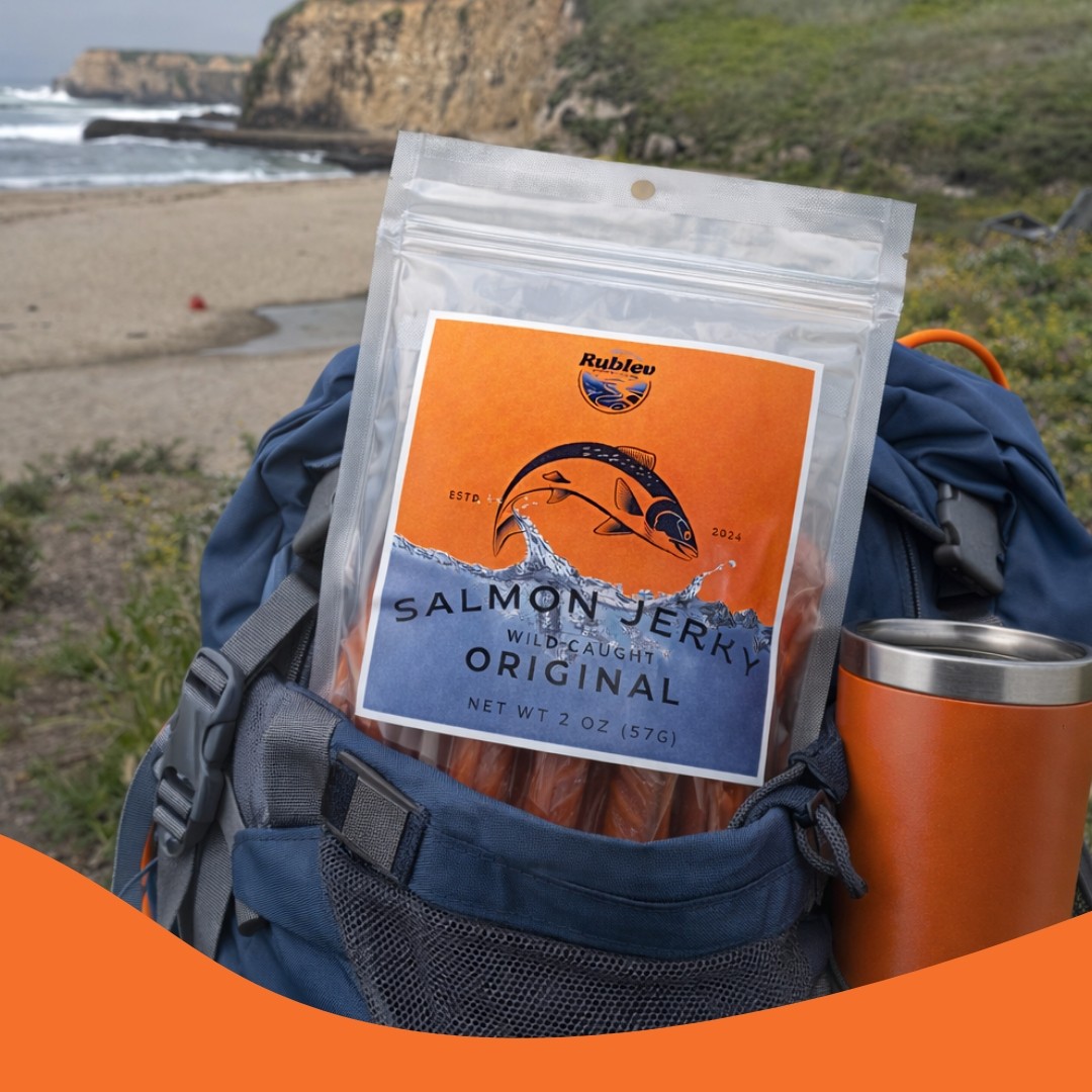 Wild Caught Salmon Jerky – Original High Protein Rublev 2 oz