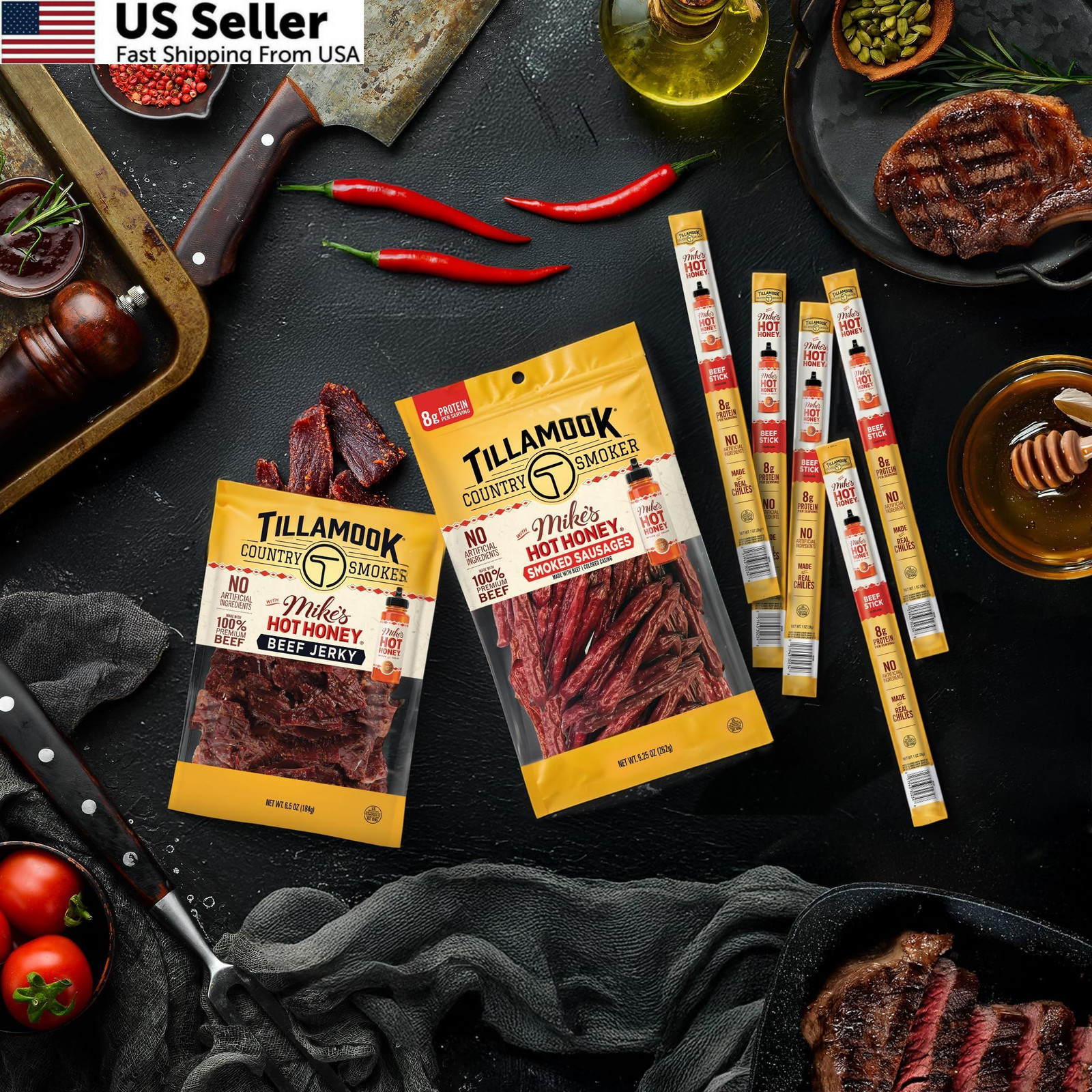 Tillamook Country Smoker 100% Premium Beef Smoked 9.25 Ounce (Pack of 1)