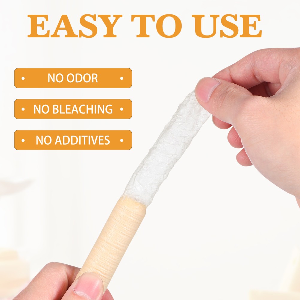 2 Packs Reusable Collagen Sausage Casings Light Yellow for DIY Sausage Making
