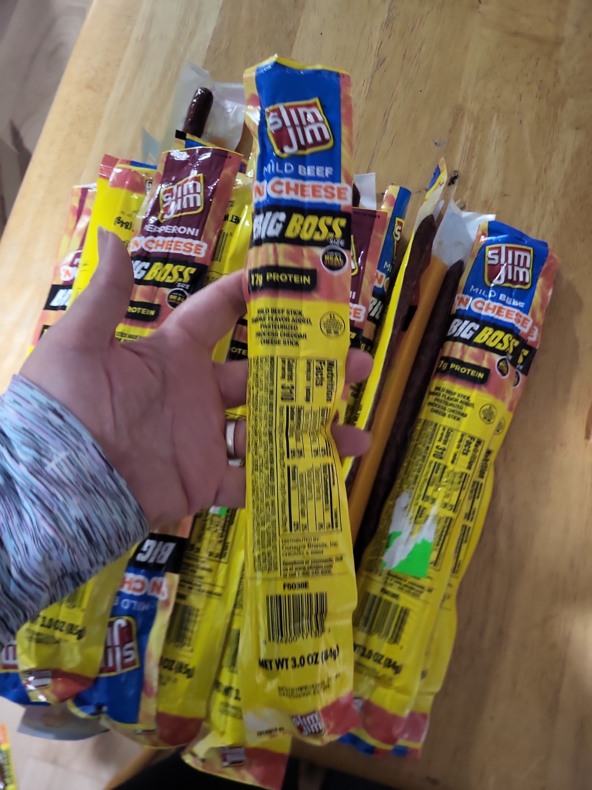 25 Lot Slim Jim Big Boss 6 Pepperoni n Cheese 19 Mild Beef Cheese BB 4/26